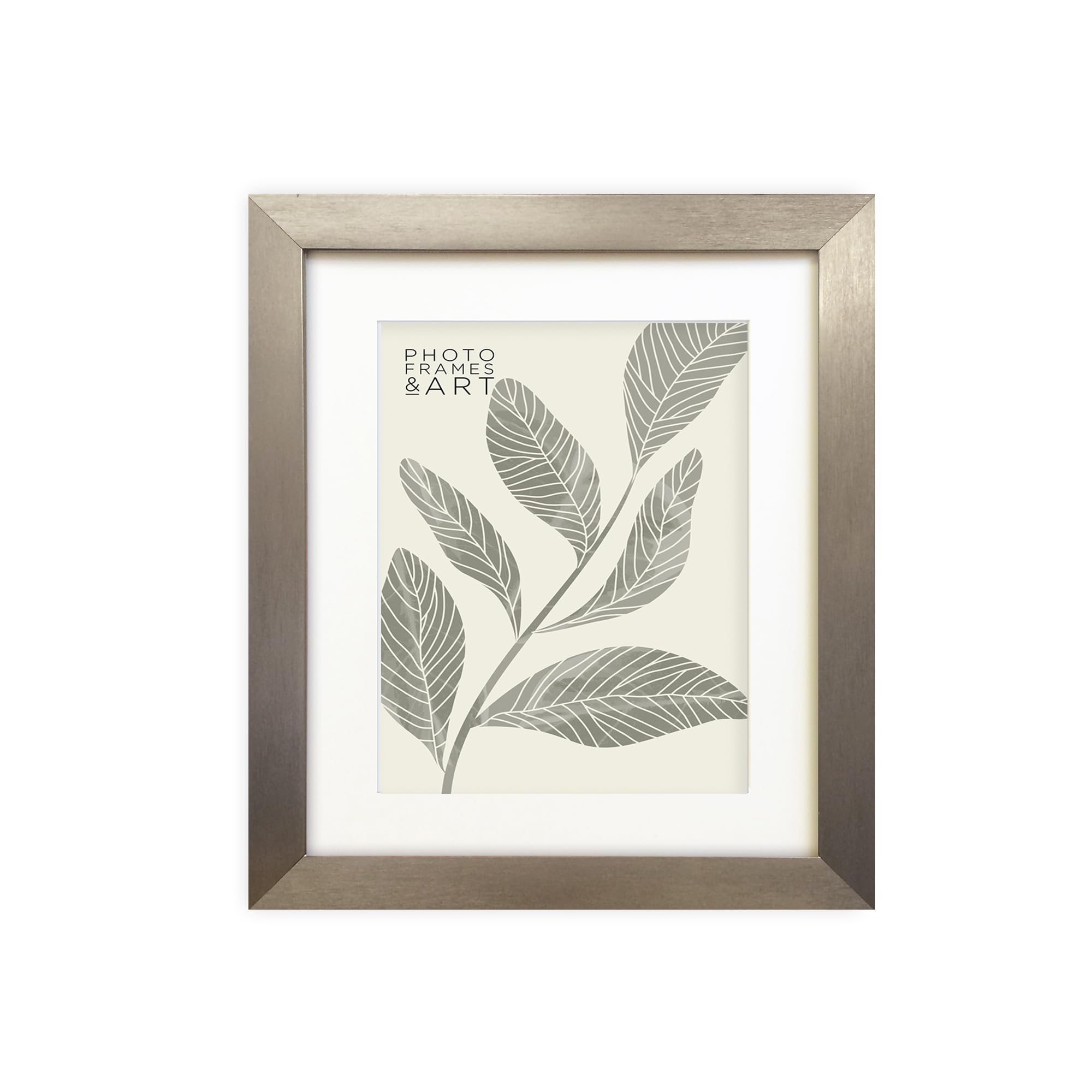Pf+A Silver Real Glass 12X10 With Bronze Tint Picture Frame - 12X10 For 9X7 Inch Photo Frame With Mount