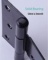 Vista 5 de HLMOptimo Heavy Duty T Hinge Tee T Strap Shed Gate Barn Fence Door Hinge Wrought Rustproof Black (6 pcs, 4 inch)