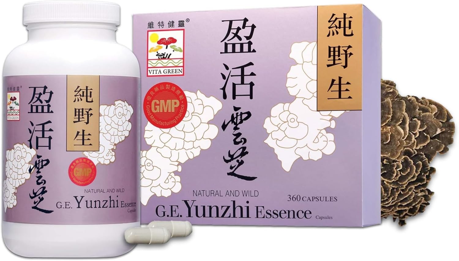 Turkey Tail Mushroom Capsules – Yunzhi Essence for Recovery, Health, and Wellness – Daily Immune and Digestive Support with Antioxidants – Pure Beta-Glucan Extract from Fruiting Bodies (360 Capsules)