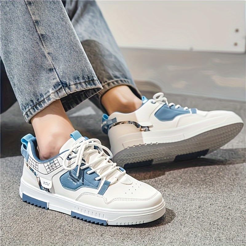 Skate Shoes for Men - Breathable, Slip-Resistant, Lace-up Sneakers with Good Grip，Men's Sneakers4