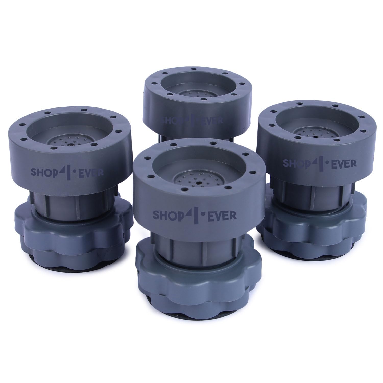 Shop4ever Adjustable Shock Absorbing Pads for Washing Machine & Furniture Legs (Set of 4) ((6.5 x 10) cm)-image-6