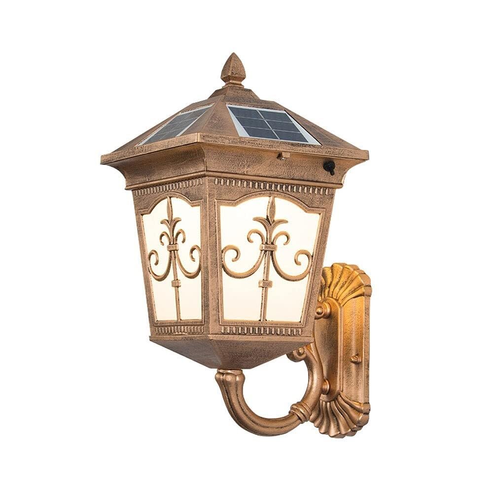 Lanterna a parete per esterni Lanterne da parete a tenuta stagna solare Lampada da parete for esterni vintage Lampada da parete for esterni ad energia solare Portico antico Lampada da parete esterna f