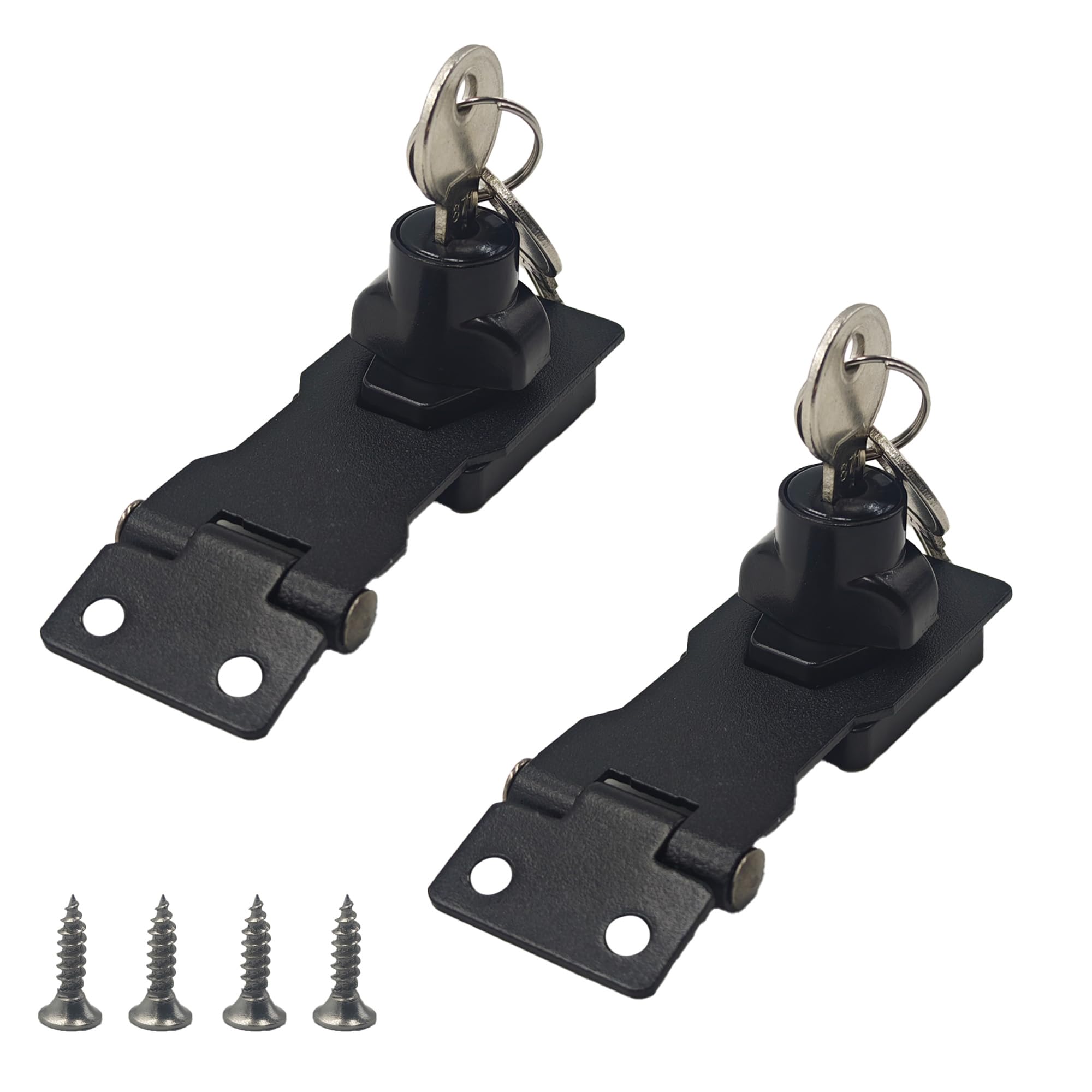 Loquet à bouton tournant haut de gamme en acier inoxydable noir mat