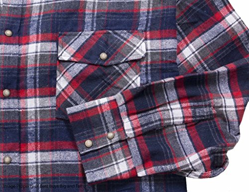 Falcon Bay Big & Tall Men's WESTERN Flannel Plaid Shirt3