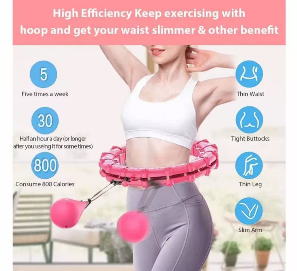 Hula Hoop For Kids U1-30 Knots Waist 19-61, Magnetic Lock Smart