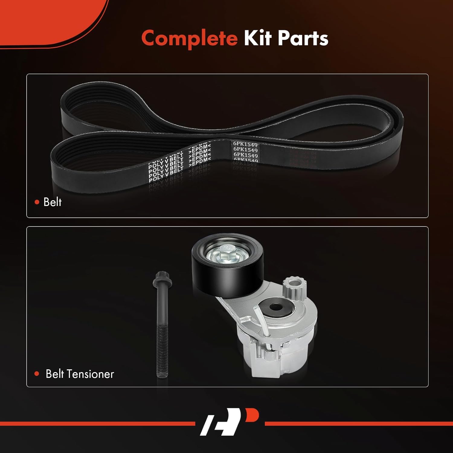A-Premium Engine Serpentine Belt Drive Kit Compatible with Chevrolet Cruze 2014-2016, Cruze Limited 2016, Sonic 2013-2018 - 1.8L