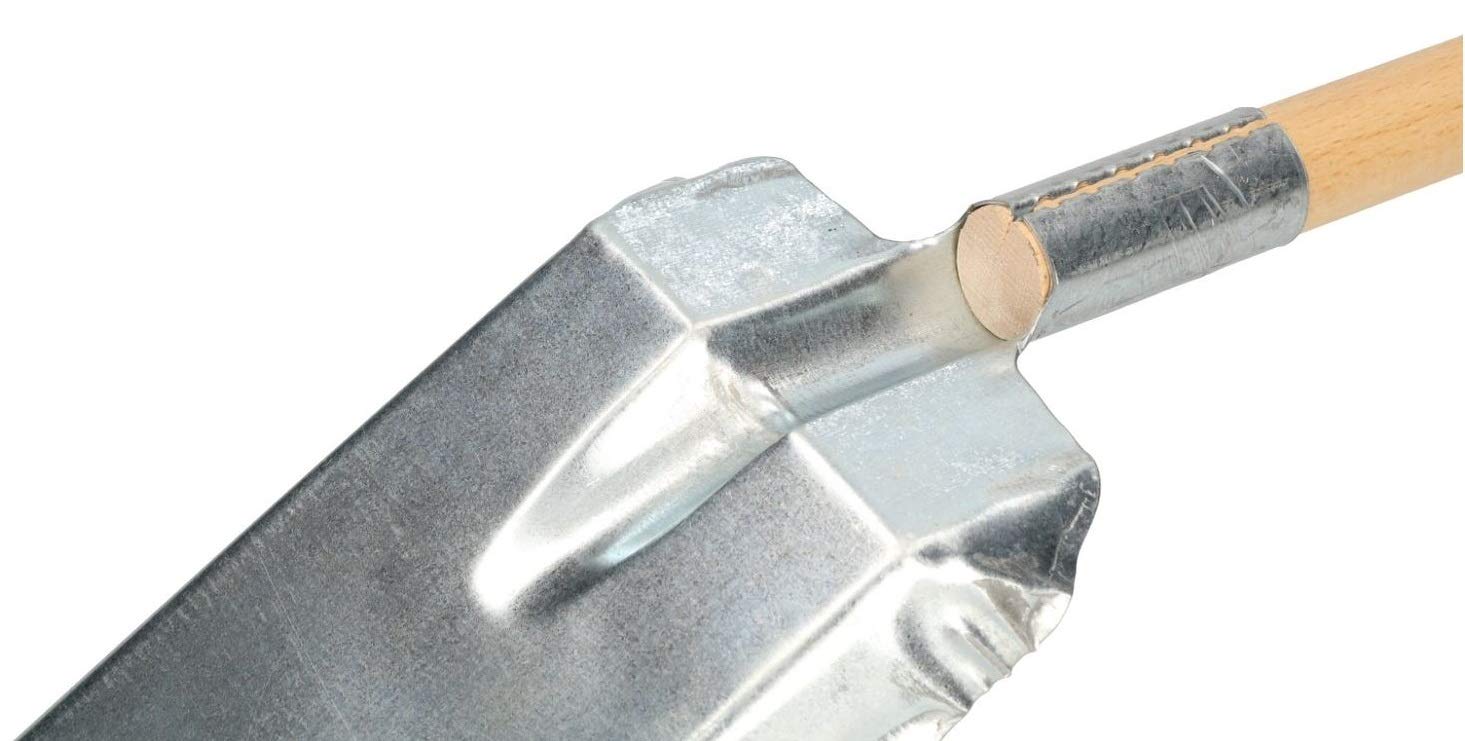 KOTARBAU® Pala para Chimenea, Pala de carbón, Pequeña, Mango de Madera Corto, Recogedor para Estufas, chimeneas, barbacoas, Pala de Ceniza, Acero galvanizado