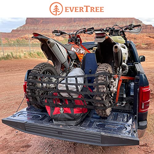 Tailgate Cargo Net For Truck Bed- 54" Net Tough Cargo Net Bed Extender For Trucks, Adjustable Tailgate Net + 4 Straps Perfect For Motorcycles Atv Lumber Kayaks Long Cargo -Usa Based #TOP6
