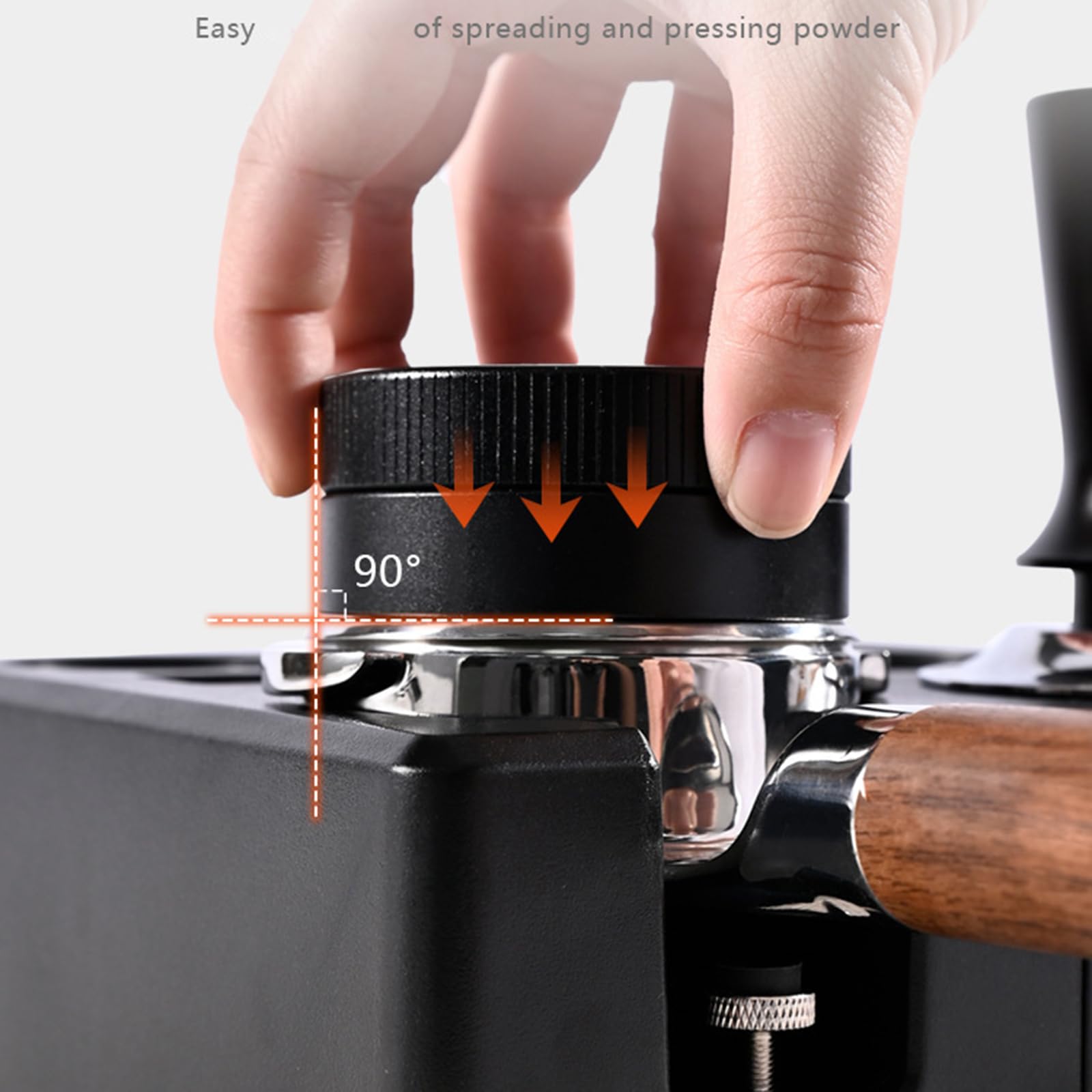 omic Kaffeezubehör Espresso-Tamper mit Schnellzugriff und Küchenbasis für Espresso-Manipulat, perfekt für Kaffeeliebhaber