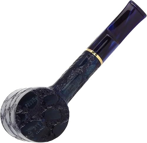 Miniatura 5 de Alligator Savinelli - Pipa de tabaco hecha a mano azul hecha a mano de Italia, pipa de brezo de tabaco para filtros de tubería de 0.236 pulgadas,