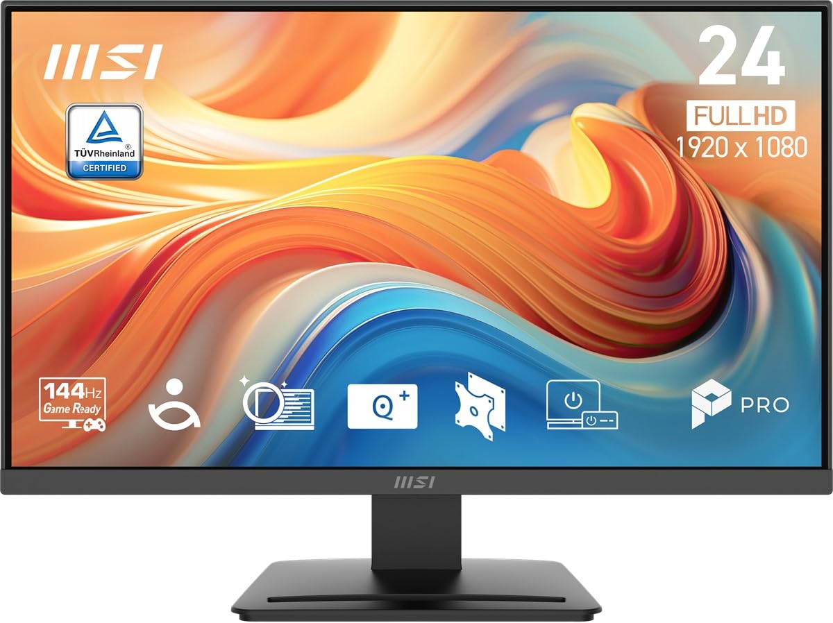 MSI 23.8 PRO MP241 E14V, Kurumsal Monitör, FHD 16:9, Flat, VA, 144Hz, 1ms, Adaptive-Sync