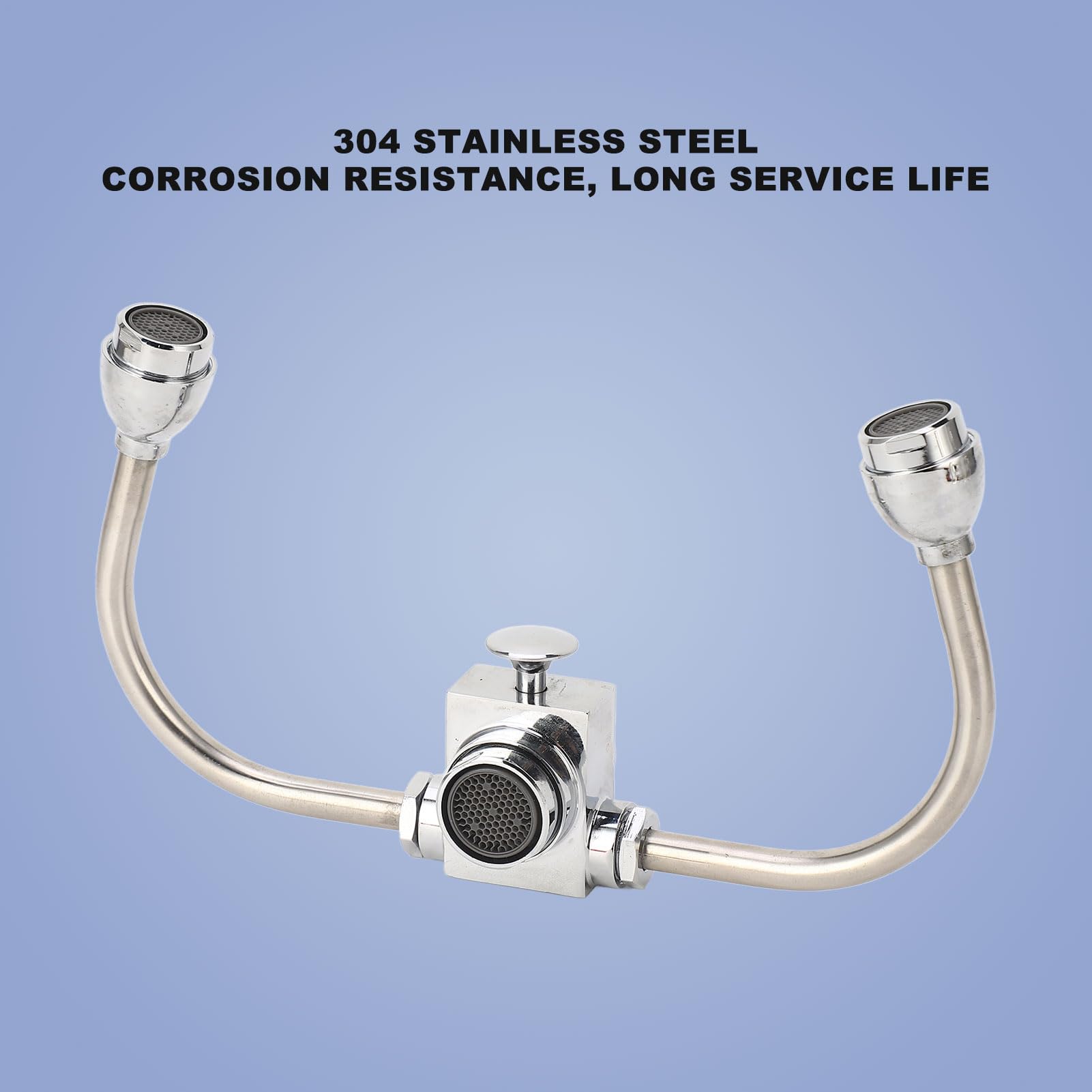 Eyewash Station, Portable Faucet Mounted Eyewash Station Double Nozzle Eye Wash Unit Mounted Eyewash Station 360°Rotation Eye Wash Station for Laboratory Factory Office