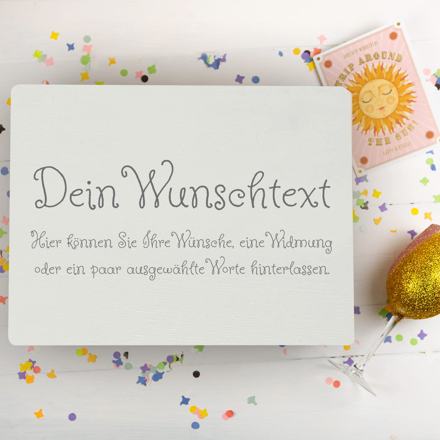 Creative Deco Weiße Personalisierte Geschenke Wunschtext Holzkiste | Dein Eigener Beliebig Text Individuelle Geschenk JGA | Geschenkkiste Geschenkbox | Für Frauen, Männer Paar | 40 x 30 x 14 cm