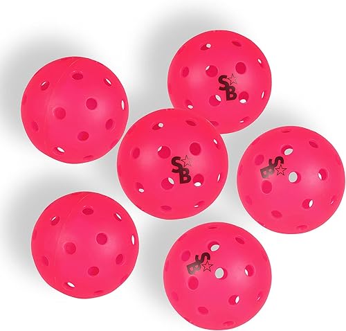 SB Bolas de pickleball - Paquete de 6 unidades, paquete de 12 unidades, bolas de pickleball Supra-40 agujeros para exteriores, fabricadas segĂşn el SB Bolas de pickleball - Paquete de 6 unidades, paquete de 12 unidades, bolas de pickleball Supra-40 agujeros para exteriores, fabricadas segĂşn el