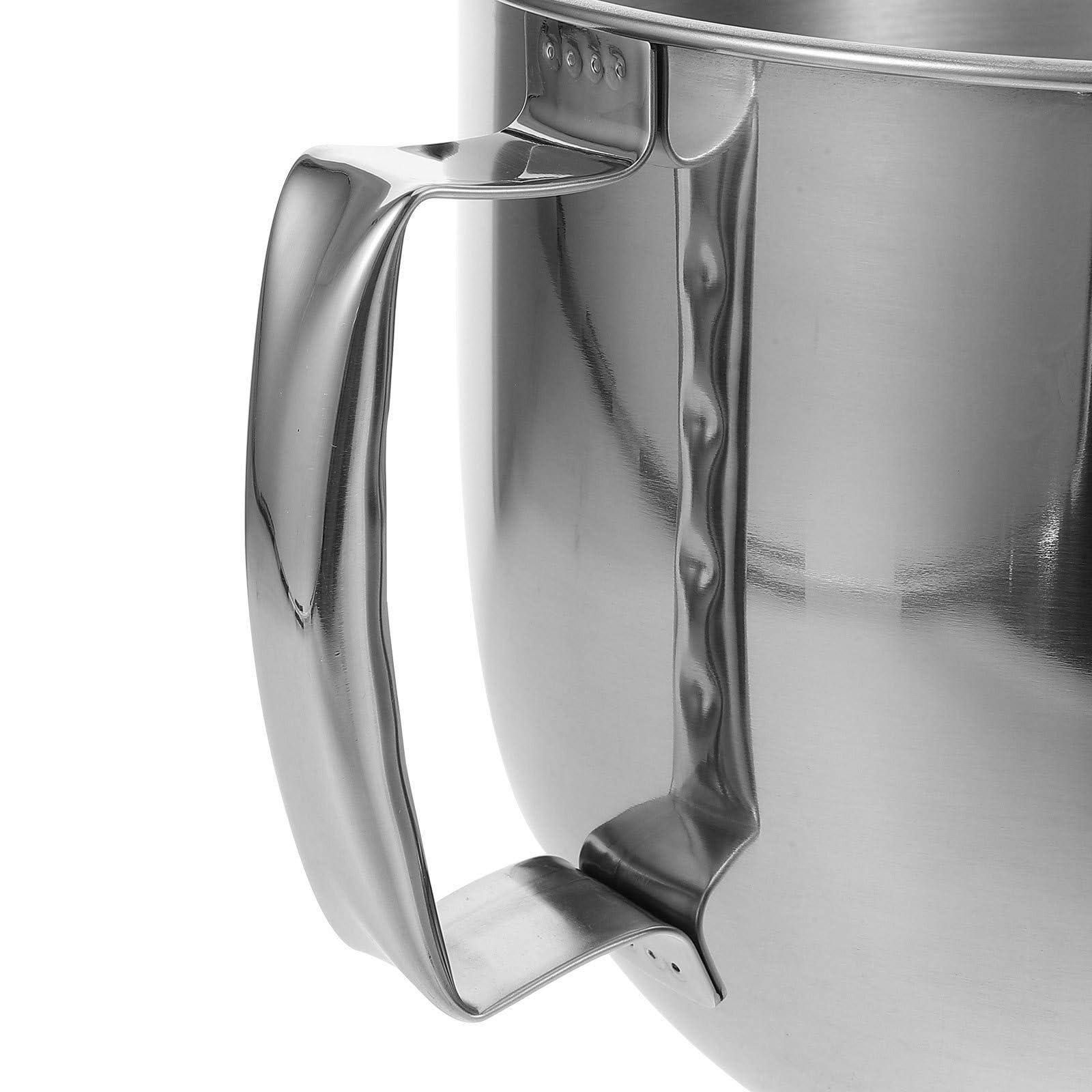 Edelstahlschüssel 3,6l mit Griff Tiefe Mischschüssel für Küche und Backen Vielseitige Rührschüssel aus Robustem Edelstahl für Teig und Eier