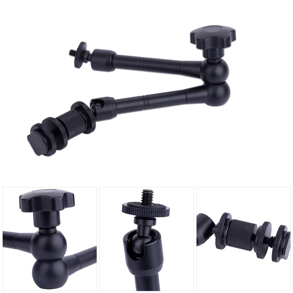 Desktop Dolly Car Mobile Slider Rail Skater 11" Articulation réglable Bras magique de friction utilisé pour appareil photo reflex numérique Photographie prise vidéo Enregistrement vidéo