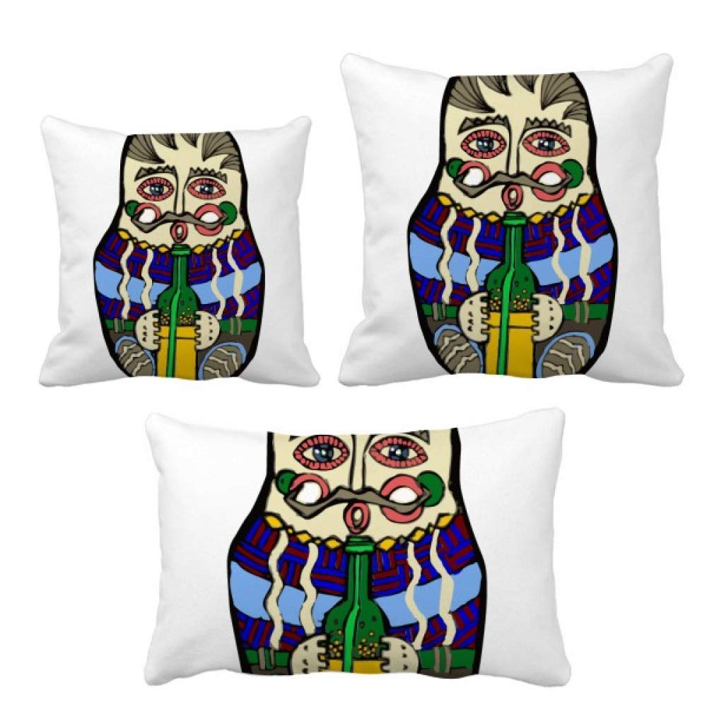 Coussin Russie Matriochka parure décorative originale à offrir pour la crémaillère