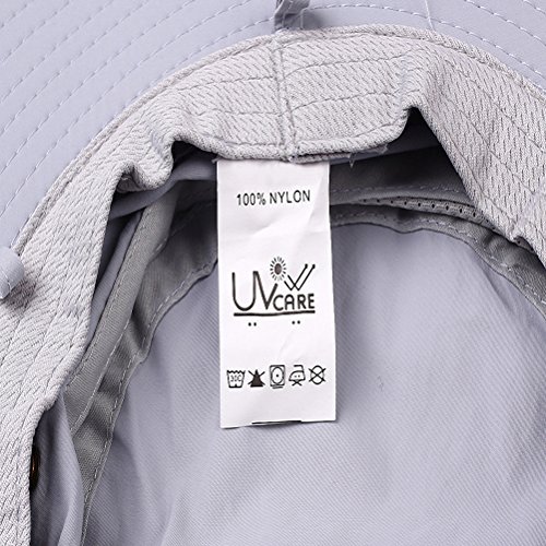 Ddyoutdoor 07-281 Fashion Summer Outdoor Sun Protection Fishing Cap Neck Face Flap Hat Wide Brim (Gray) #TOP6