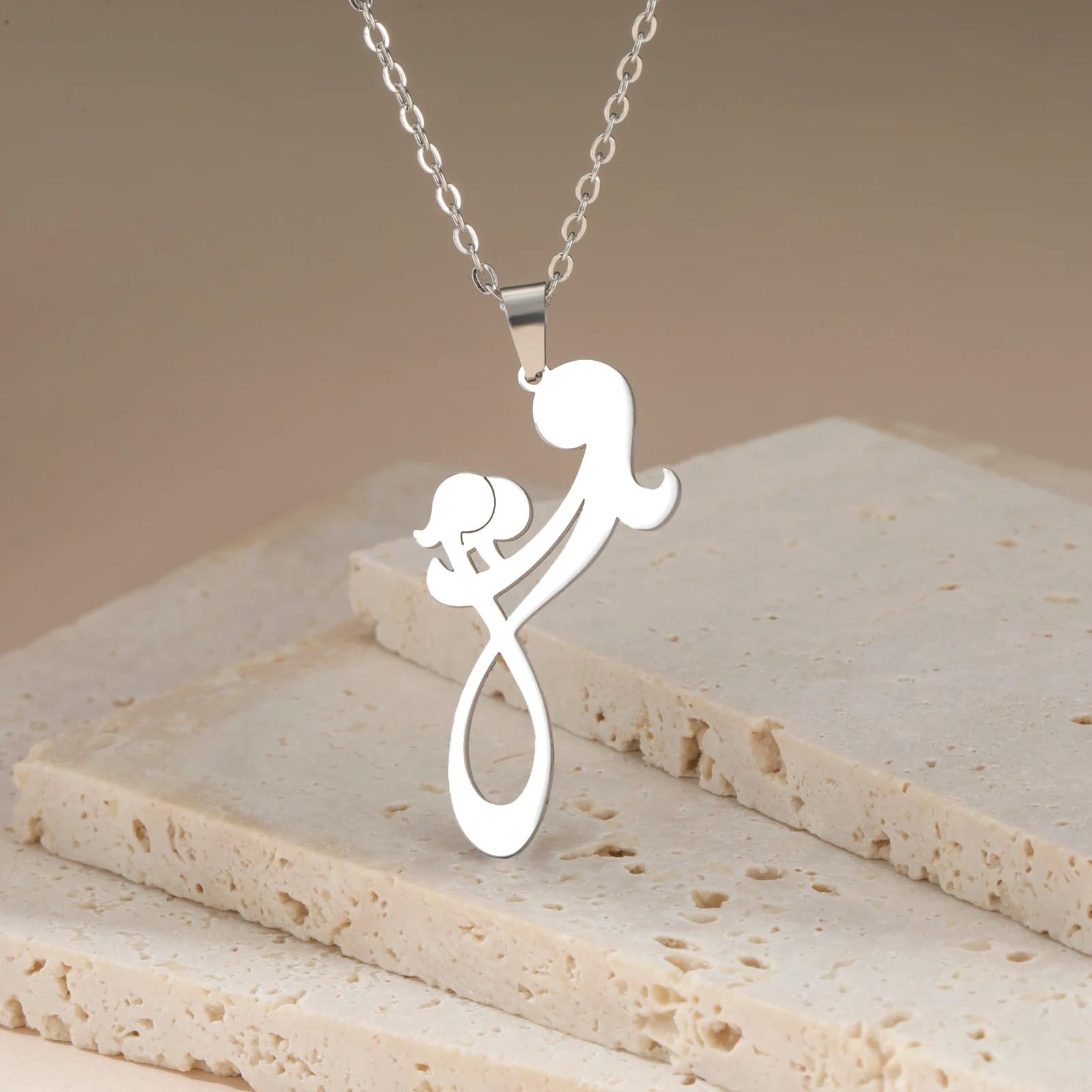 GXNRHG HHRLCH Umarmungs-Halskette aus 925er-Sterlingsilber für Damen und Herren, Paar-Umarmungs-Anhänger-Halskette, Liebende, die Sich umarmen, unendliche Symbol-Halsketten, Umarmungs- und