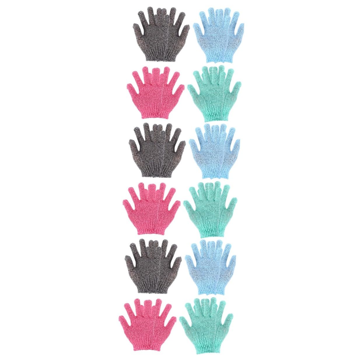 POPETPOP 12 Pares Guantes Para Fregar Barro Guante Para Lavar Platos Guante Exfoliante De Doble Cara Guantes De Masaje De Baño Guantes Exfoliantes De Baño Toalla De Cara Escarchado Nylon