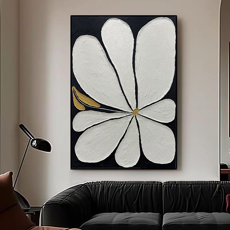 Tableau abstrait moderne peint à la main, toile de maître texturée