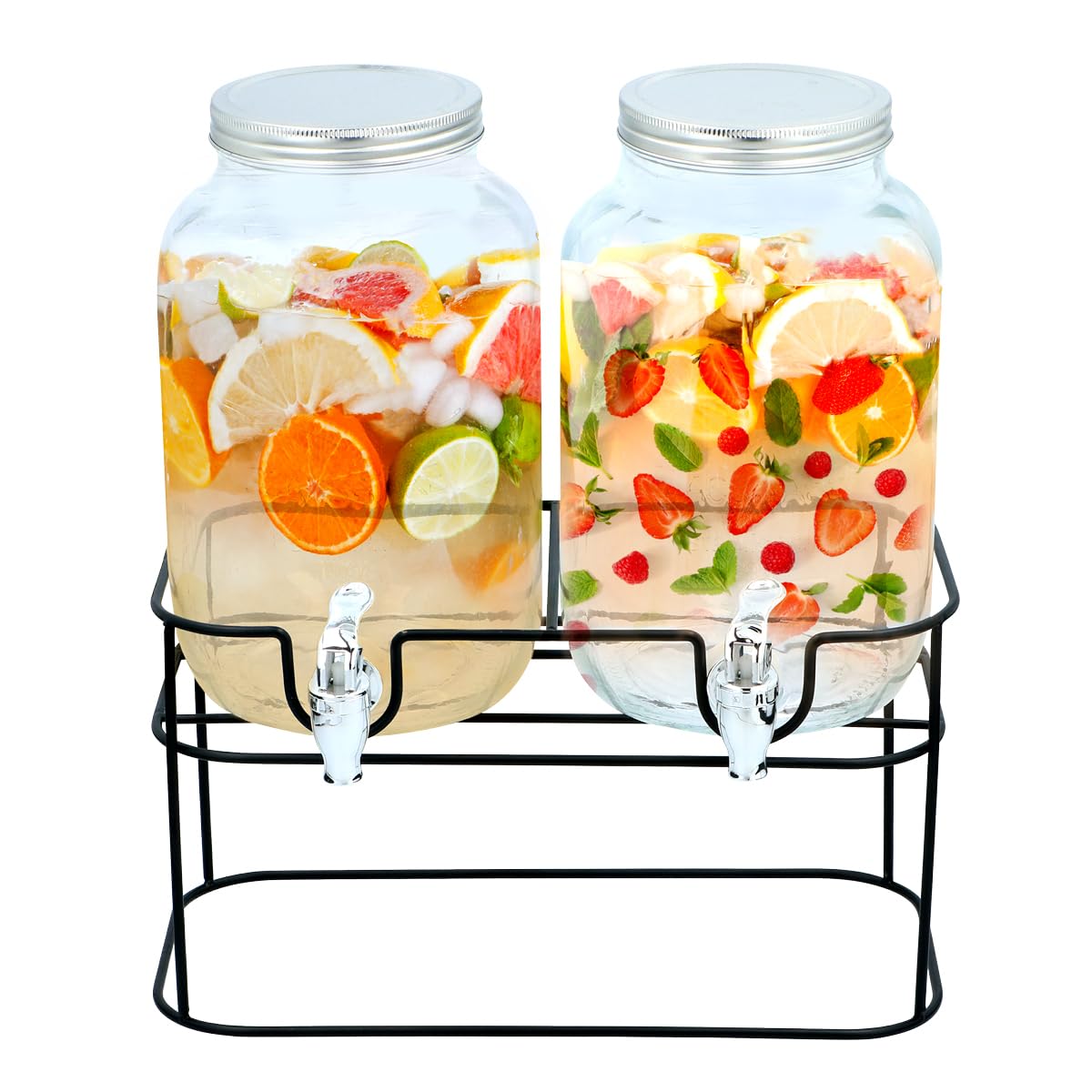 Cuisine Elegance Double Beverage Dispenser - 2X 4 litres - with Standard - 33x17x32cm