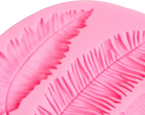 Miniatura 8 de Moldes de silicona para fondant, molde de chocolate con plumas de pavo real, moldes de cocina de plumas de hojas bohemias para hornear
