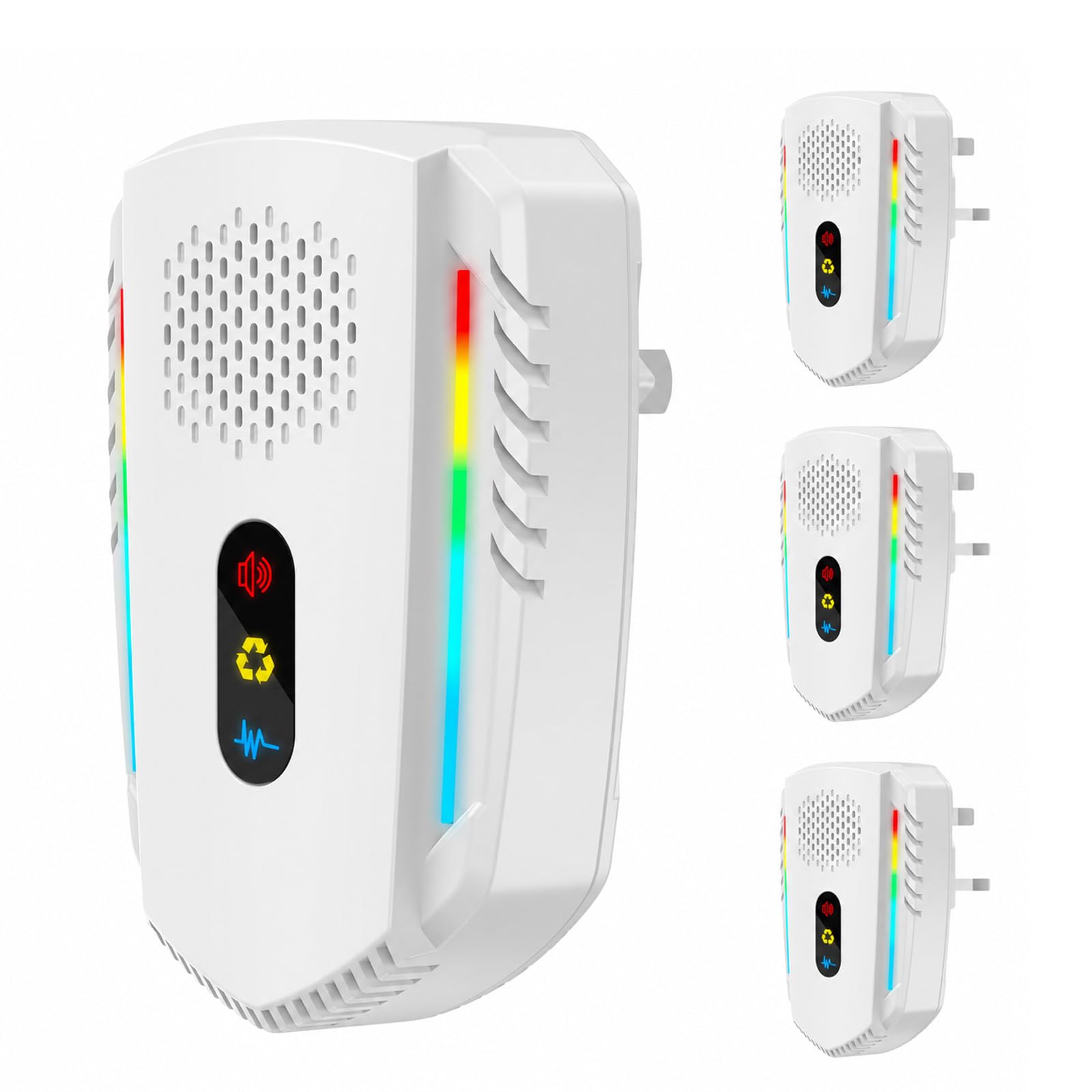 4 Packs Ultrasonic Pest Repeller, Upgraded Insect Control, Spider Repellent, Plug in for Insects, Mice,Ant, Mosquito, Spider, Rodent, Roach, Mosquito Repellent