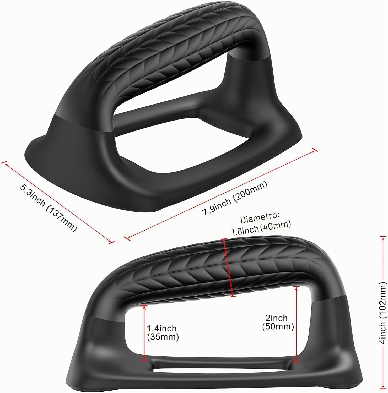SELEWARE Barre per Flessioni, Antiscivolo Parallele, con Impugnatura in Gomma Morbida, per Calisthenics Fitness Allenamenti a Pavimento, Struttura Robusta, Supporto 226,8 kg