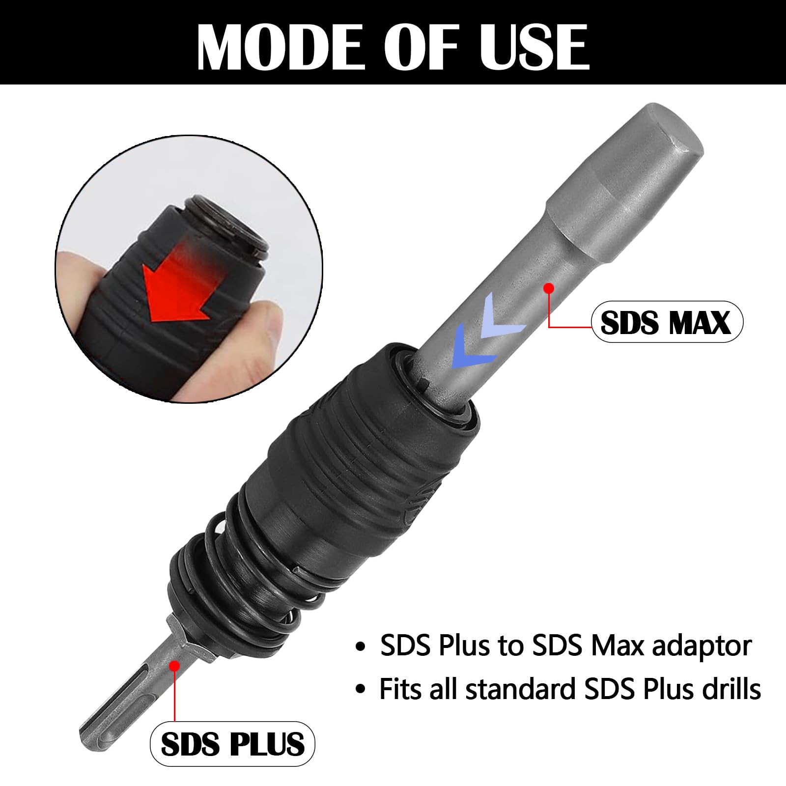 C45025 Adaptateur De Mandrin SDS Max Vers SDS Plus