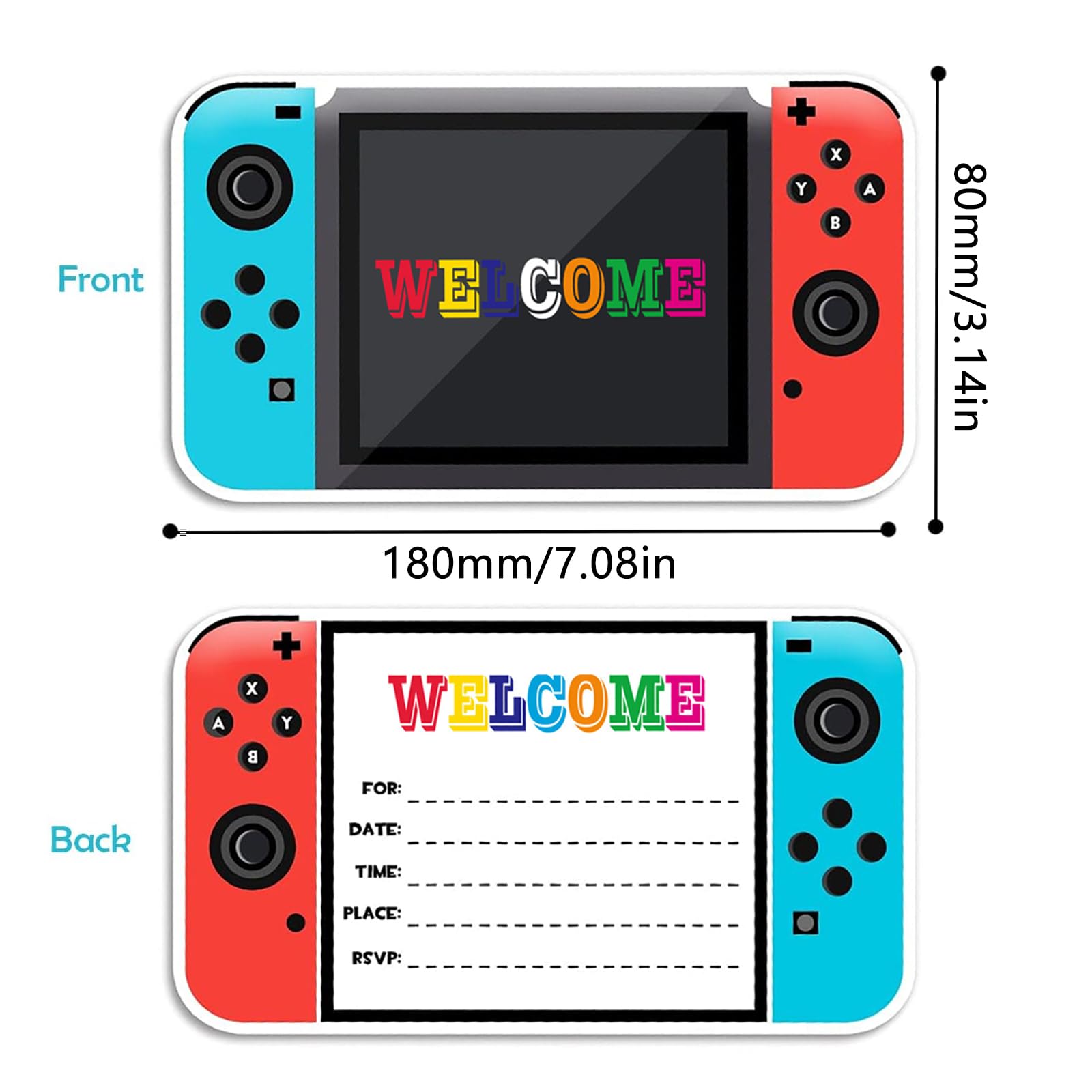 Lot De 12 Cartes D'invitation Pour 11e Anniversaire D'enfant - Bowling - Cônes - Pour Garçons Et Filles - Invitations Cool - Onzième Anniversaire De