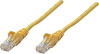 Intellinet Network Patch Cable, Cat6, CCA, U/UTP, PVC, Gold Plated Contacts, Snagless, Booted, Polybag, 0.25 m, Yellow