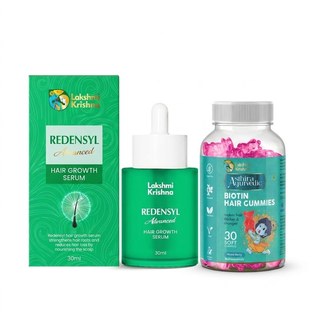 Lakshmi Krishna Hair Care Bundle – Redensyl Advanced Scalp Serum & Biotin Hair Gummies (30-Day Supply) for Stronger, Thicker & Healthier-image-45