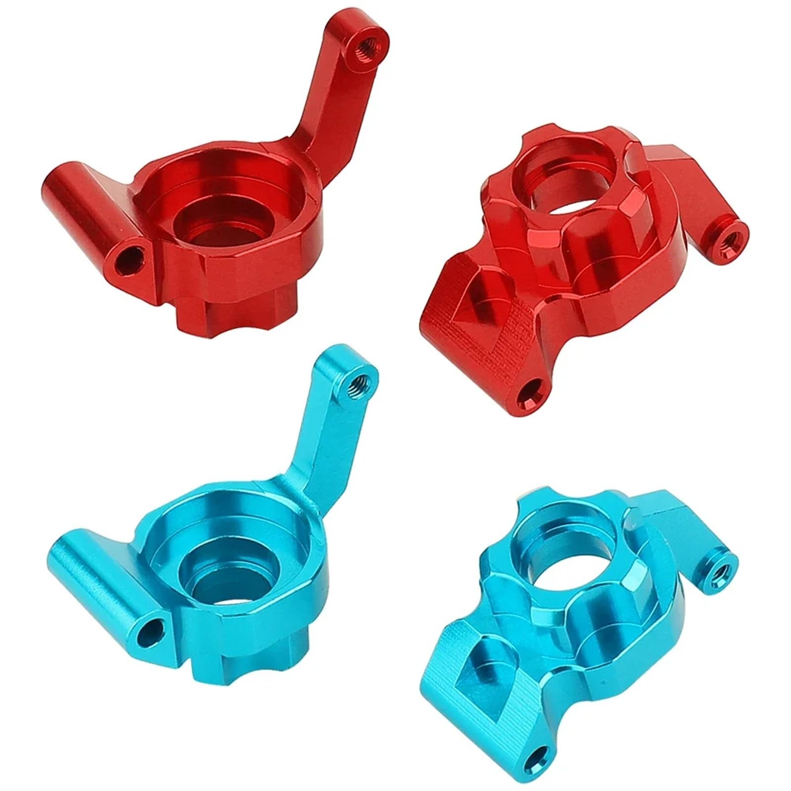Supporto for mozzo dello sterzo Anteriore e Posteriore in Metallo, Parti di aggiornamento for Tamiya TT-02B TT02B 1/10 RC Drift Car(Front Blue)