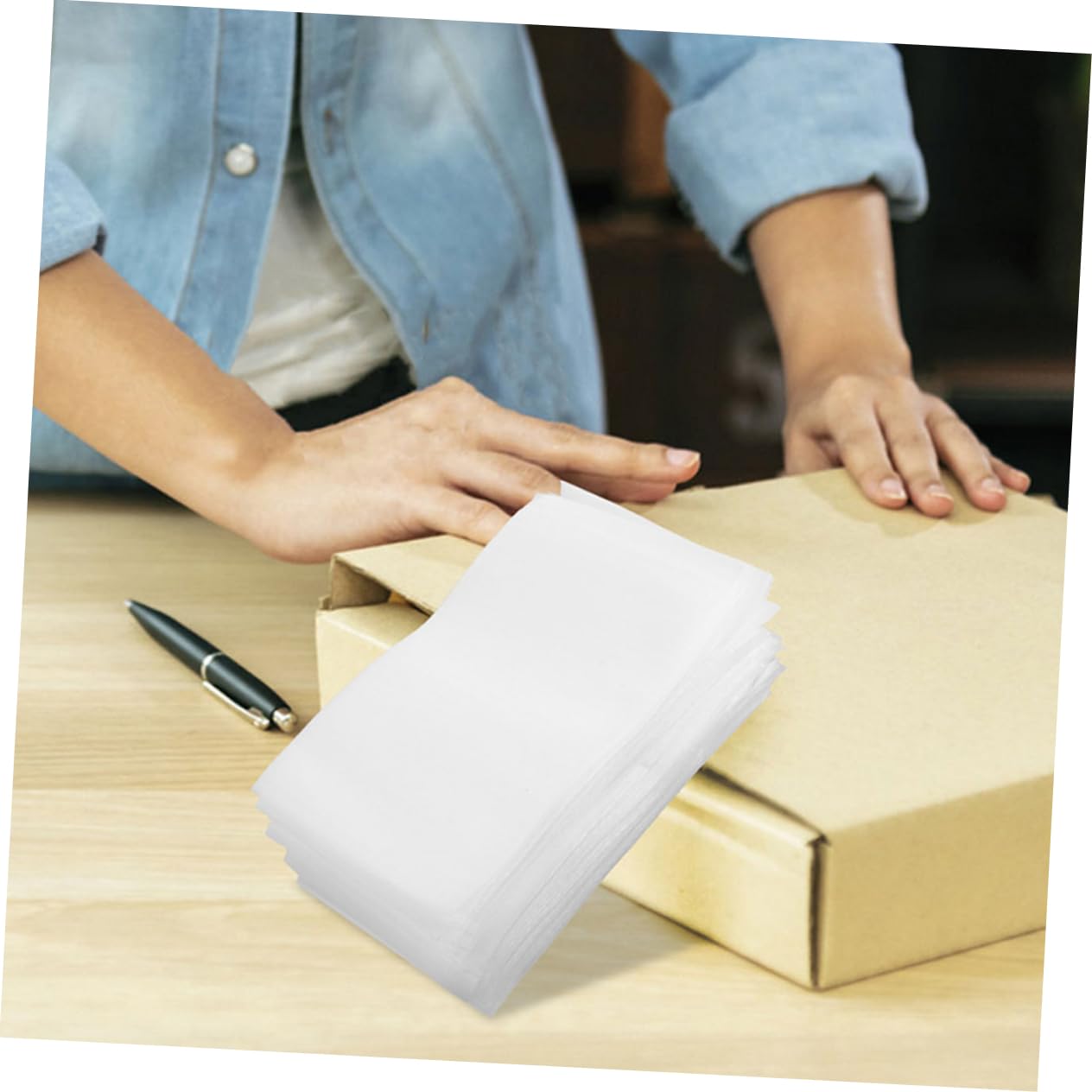 PartyKindom 1000pcs Fournitures D'emballage en Mousse Epe Légère pour Vaisselle et Mugs, Sachets de Rembourrage Efficaces pour Déménagement et Expéditions