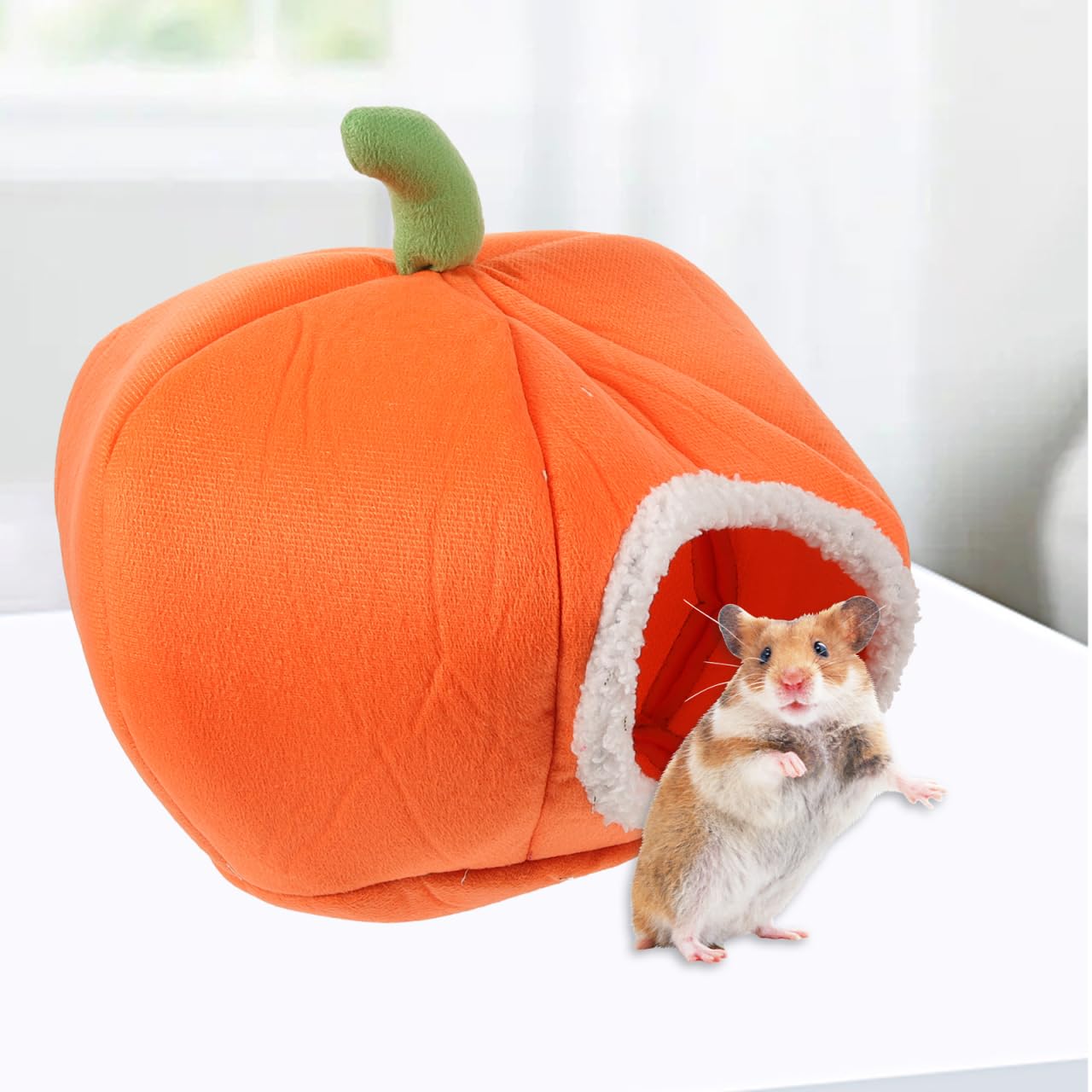 Toyvian Hedgehog House for Small Pets Comfortable Durable Pumpkin Shaped Nest Bed for Hamsters Chinchillas Guinea Pigs and Rabbits Cozy Indoor Pet Sleeping Hideaway