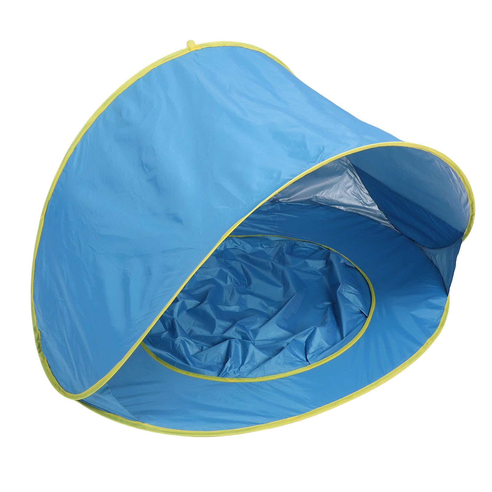 Tente de Plage, Abri Solaire Escamotable avec UPF 50+ et Piscine pour bébé Intégrée, Tente de Plage Légère et Portable pour bébé, Tout-Petits, Voyage et Camping (Blue)