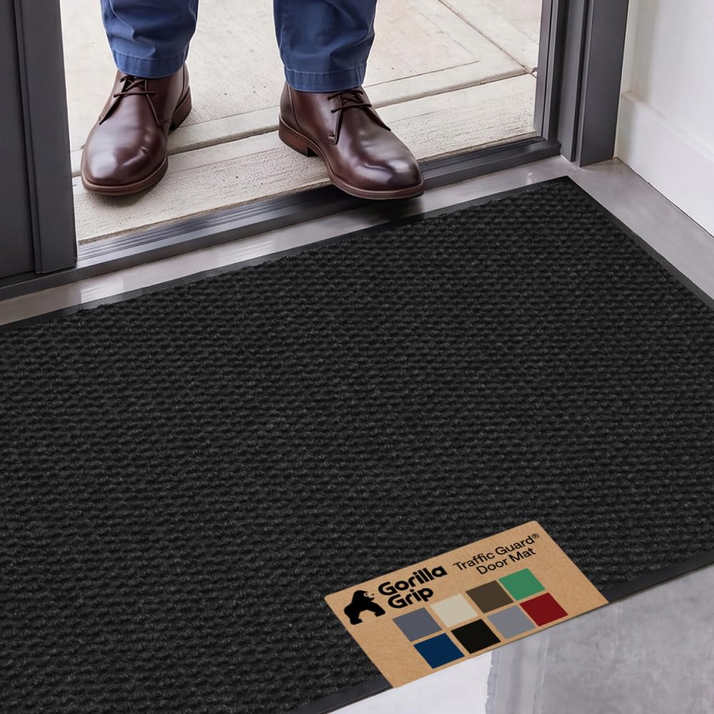 GORILLA GRIP Traffic Guard Indoor Outdoor Heavy Duty Door Mat, 35x23 Gray — Amazon image 23