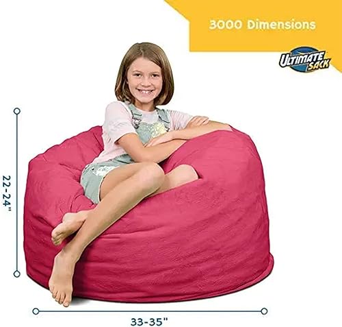 Miniatura 32 de ULTIMATE SACK Sillón tipo puf de 3 pies, puf de gran tamaño para adultos, cómodo sillón tipo puf, sofá tipo puf para tumbarse, sofá tipo puf para