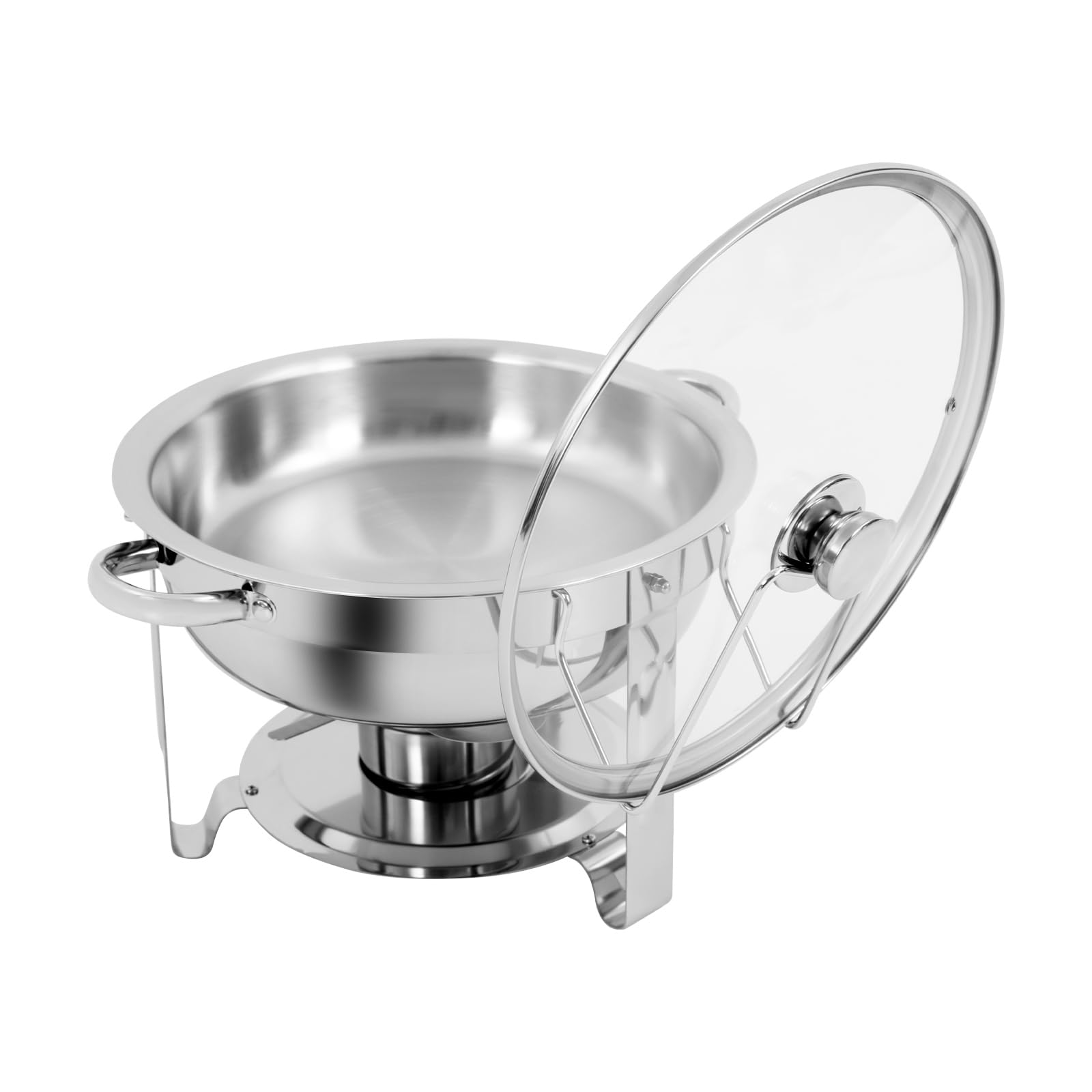 2 piatti da 4,5 l, argento a buffet, con coperchio, per buffet, colazione, feste, 41,9 x 27,9 cm
