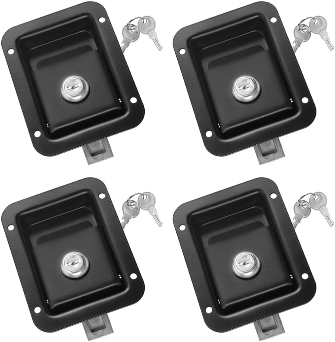 4pcs Rv Entry Door Lock Replacement Set with Keys, Stainless Steel Truck Toolbox Latch Replacement Featuring Enhanced Security and Compact Structure for Travel Trailer Use
