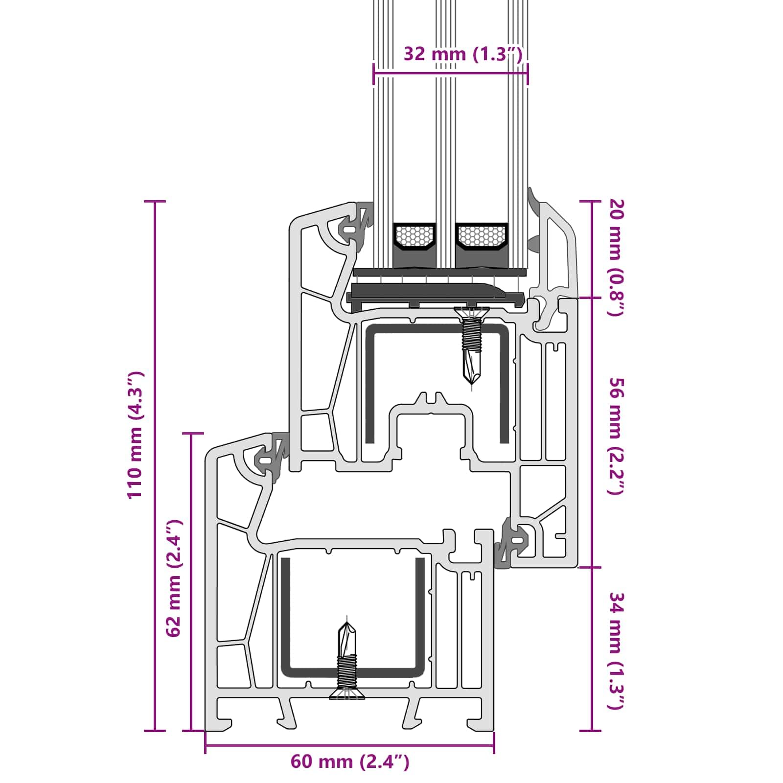 Risor - Finestra per cantina, 80 x 70 cm, in PVC bianco con vetro, inclinabile e girevole, protezione termica e insonorizzazione, telaio in plastica resistente, ideale per ventilazione della
