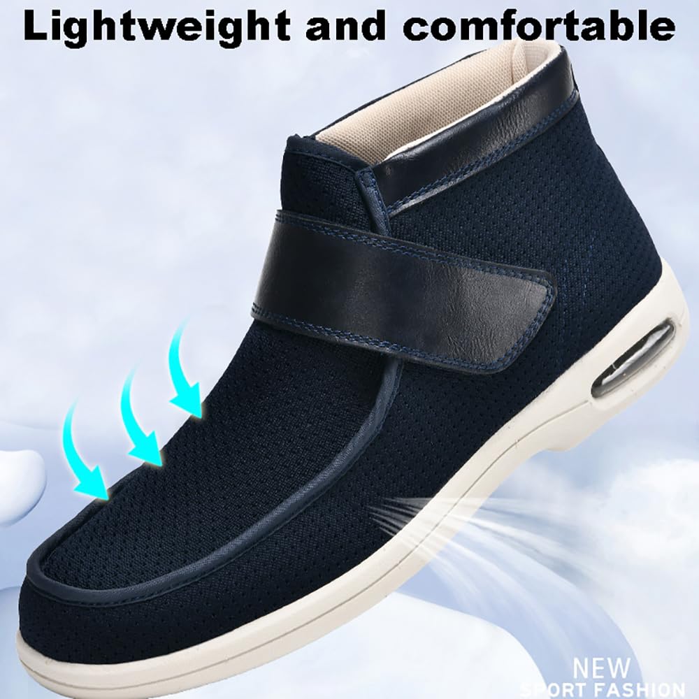 Zapatos Ortopédicos para Diabéticos Zapatillas De Ancho Especial Calzado Ortopédico Ajustable Zapatos Casuales Fáciles De Poner con Plantilla De Espuma Viscoelástica Memory Foam