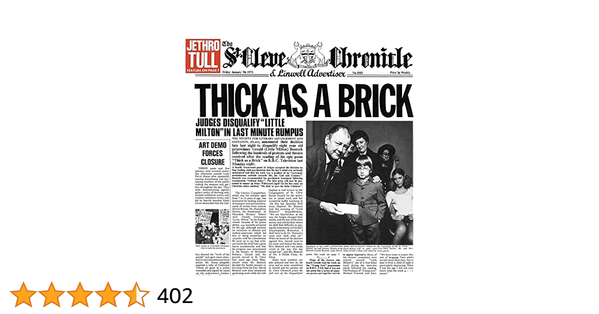 洋楽 JethroTull Thick As Brick SpecialCD&DVD JETHRO TULL = THICK AS A BRICK: 40TH ANN. (CD+DVD) – Legend
