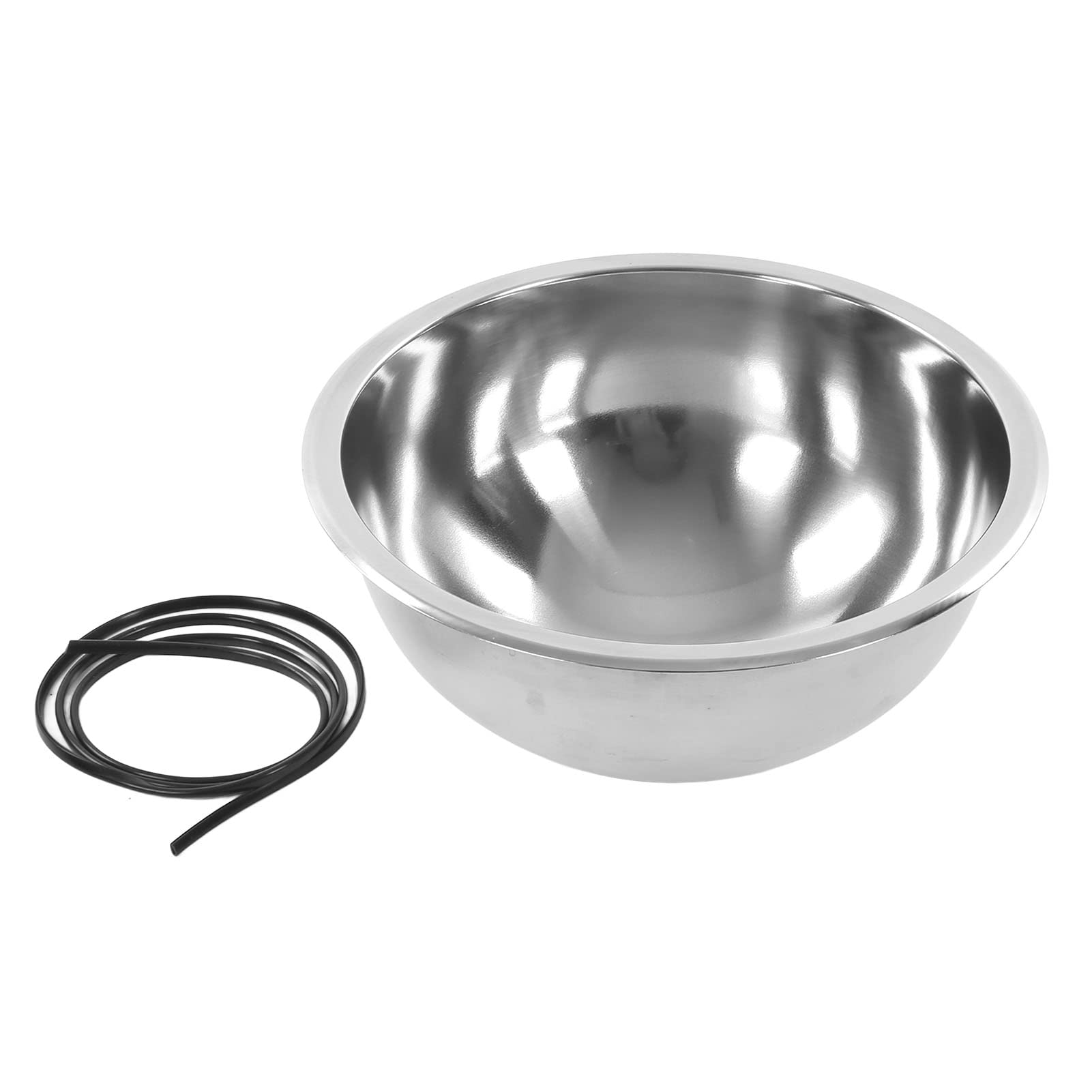 RV zlew kuchenny łatwy ze stali nierdzewnej okrągły odporny na plamy, średnica 340 mm, do kampera, jachtu, kuchni, mycie ręczne