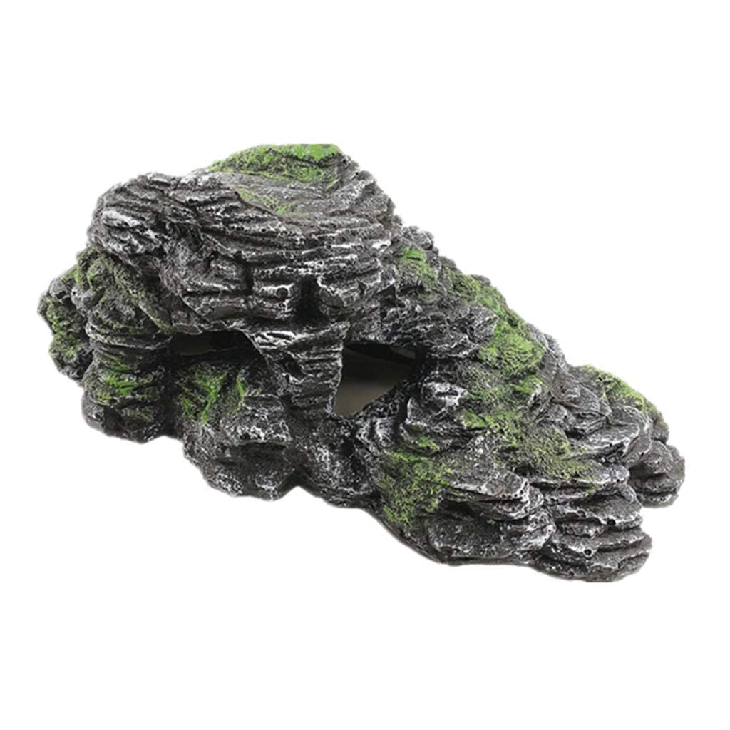 Escondite para Escalar Tortugas, paisajismo de acuarios, decoración de hábitat, escondites de Peces, lagartos y Tortugas, Accesorios para Cajas de Cuevas de Reptiles