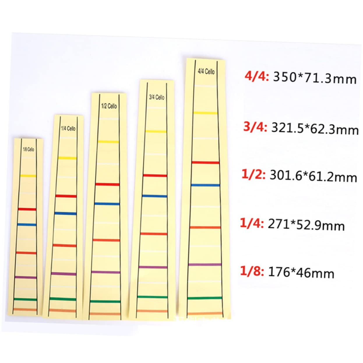 Gatuida Cello Finger Sticker Durable Removable Fretboard Labels for Cello Easy to Install Finger Position Markers Enhance Learning Skills for Beginners