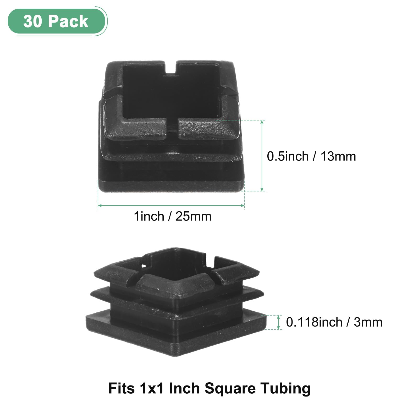 M METERXITY 30-Pack Square Tubing End Caps - Image 3