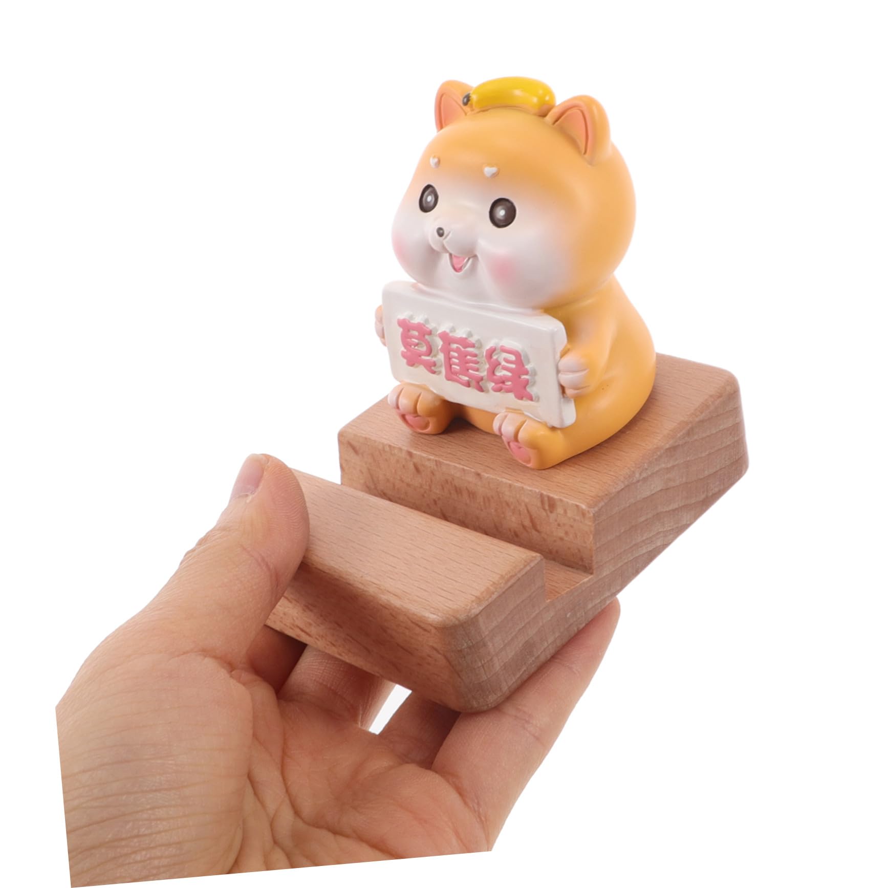 5 Pezzi Supporto Telefono Scrivania Piccolo e Stabile con Statua Cane Shiba Decorazione Vivace per Smartphone per e Casa