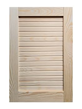 Wooden Louvered Door - Front Cabinet Door - Natural Clear Or White